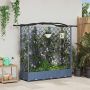 Pakeltas lovas su trelėmis ir stogu Pilka 163 x 40 x 126 cm PP