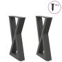 Kavos staliuko kojelės, 2 vnt., antracito spalvos, 28x(42-43,3) cm, plienas