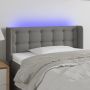 Galvūgalis su LED, tamsiai pilkas, 83x16x78/88cm, audinys