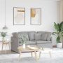 Modulinė sofa su pagalvėlėmis, audinys, debesų pilka