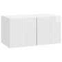 Sieninė TV spintelė Itin blizgi balta 59,5 x 31 x 30 cm