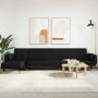L formos sofa-lova, juodos spalvos, 275x140x70cm, aksomas