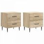 Šalia lovos spintelė 2 pcs Sonoma ąžuolas 43 x 34,5 x 47,5 cm