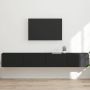 TV sieninė spintelė 2 pcs Juoda 98 x 31 x 29,5 cm
