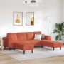 Sofa Raudona oranžinė 250 x 188 x 76 cm Kordūrinis audinys