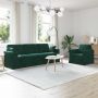 Sofa 2 pcs Tamsiai žalia 228 x 78 x 80 cm Aksomas