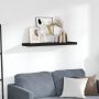 Pakabinama sieninė lentyna, juodos spalvos, 90x23,5x3,8cm, MDF