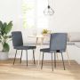 Valgomojo kėdės, 2vnt., tamsiai pilkos spalvos, aksomas