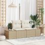 Sodo sofa su pagalve Smėlio 184 x 62 x 69 cm poliratanas