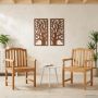 Sodo Kėdė 2 pcs Natūrali 58 x 60 x 93 cm Kieto teka medžio