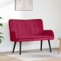 Dviejų vietų sofa Vyno raudonumo 115 x 61 x 87 cm Aksomas