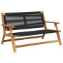 Sodo baldai Juoda 122 x 78 x 73 cm Kietos akacijos mediena