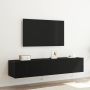 TV sieninė spintelė 2 pcs Juodas ąžuolas 80 x 35 x 31 cm