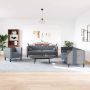 Svetainės sofa 3 pcs Tamsiai pilka 194 x 74,5 x 70,5 cm Aksomas