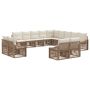 Sodo Sofų Rinkinys 13 pcs Smėlio poliratanas