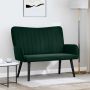 Dviejų vietų sofa Tamsiai žalia 115 x 61 x 87 cm Aksomas