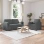 Sofa 2 pcs Tamsiai pilka 158 x 78 x 80 cm audinys