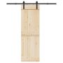Stumdomų durų įrangos rinkinys, juodos spalvos, 183cm, plienas