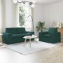 Sofa 2 pcs Tamsiai žalia 182 x 80 x 82 cm audinys