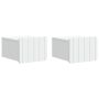 Sieninis naktinis staliukas 2 pcs Balta 33 x 34,5 x 24 cm