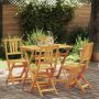 Sodo Bistro Rinkinys 5 pcs Ruda Kietos akacijos mediena