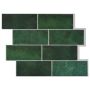 Metro plytelė 50 pcs Tamsiai žalia 29 x 21 cm