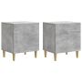 Šalia lovos spintelė 2 pcs Betono pilka 43 x 34,5 x 50 cm