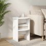 Šoninė spintelė 2 pcs Baltas Ø40 x 50 cm Dirbtinė mediena