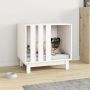 Šuns būda, balta, 60x45x57cm, pušies medienos masyvas