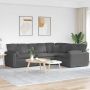 Modulinė sofa su pagalvėlėmis, velvetas, tamsiai pilka