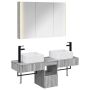 Vonios spintos komplektas 4 pcs Pilka Sonoma