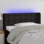 Galvūgalis su LED, juodos spalvos, 93x16x78/88cm, audinys