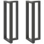 Baro stalo kojos, T formos, 2 vnt., antracito spalvos, 40x35x(110-111) cm, plienas