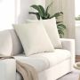 Sofa Pagalvės 2 pcs Kreminė 80 x 80 cm Kordūrinis audinys