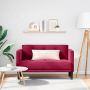 Dvivietė sofa, vyno raudonumo, 111 cm, aksominė