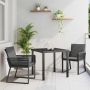 Sodo valgomojo komplektas 3 pcs Juoda