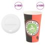 popieriniai kavos puodeliai su dangteliais 1000 vnt 16oz 400 ml