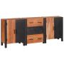 Kabalas 3 pcs Ruda 55 x 30 x 75 cm Kietos akacijos mediena