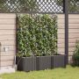 Sodo vazonas 3 pcs Juoda Plienas