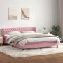 Box Spring Lova su čiužiniais Rožinis 180x210 cm Velvet