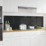 Virtuvės užpakalinė plokštė 2 pcs Juoda 90 x 50 cm