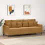 Trivietė sofa, rudos spalvos, 180cm, aksomas