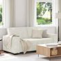 Dvivietė sofa, kreminės spalvos, 180x78x84 cm, aksominė