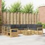 Lauko sofos komplektas 8 pcs Balta ir antracito 59 x 59 x 37 cm