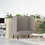 Aukštos nugaros sofa 101cm Taupe audinys