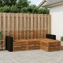 Lauko sofos komplektas 4 pcs Natūrali