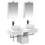 Vonios spintos komplektas 5 pcs Balta 40 x 10,5 x 60,5 cm