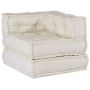 Modulinė sofa, kreminės spalvos, 70x70x54 cm, audinys