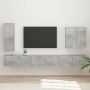 TV sieninio kabineto komplektas 6 pcs Betono pilka