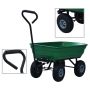 Paverčiamas rankinis sodo vežimėlis, žalios spalvos, 300kg, 75l